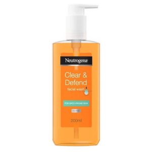 Neutrogena Clear & Defend Face Wash 200ml | With Salicylic Acid | For Spot-Prone Skin | Oil Free | 200ml
