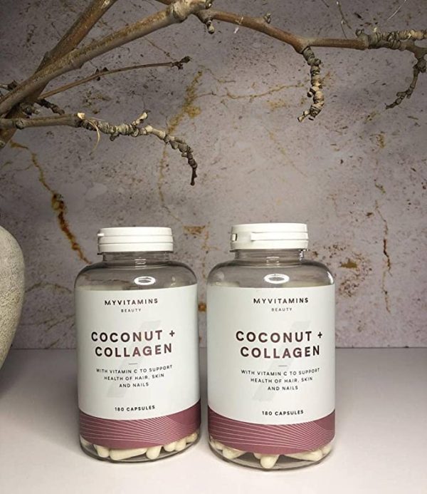My Vitamins Coconut Plus Collagen with Vitamin C for Hair, Skin & Nails - 180 Capsules