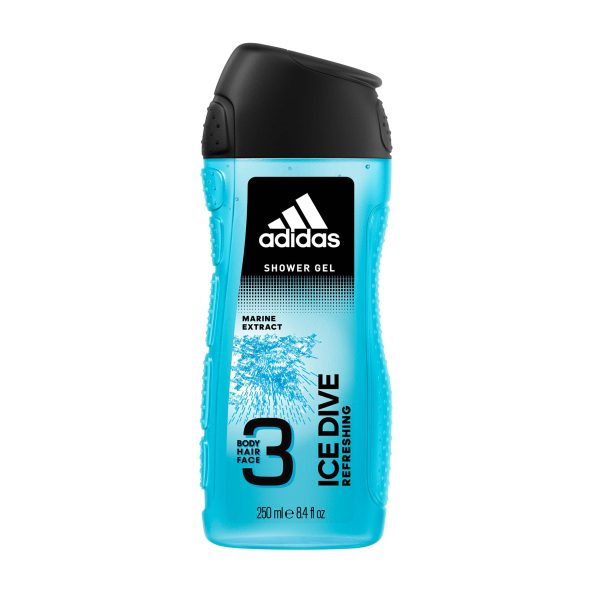 Adidas Sport Sensation Ice Dive 3in1 Shower Gel for Men, 250ml