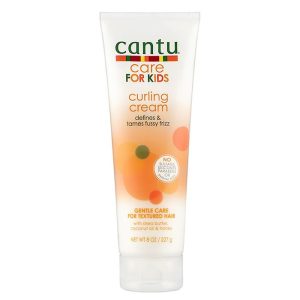 Cantu Care For Kids Curling Cream, 8 Oz Crafted with gentle ingredients, the Cantu Care for Kids Curling Cream is suitable for young, delicate hair. It is free from harsh chemicals such as sulfates, parabens, and mineral oil, ensuring a safe and nurturing experience for your child's hair.