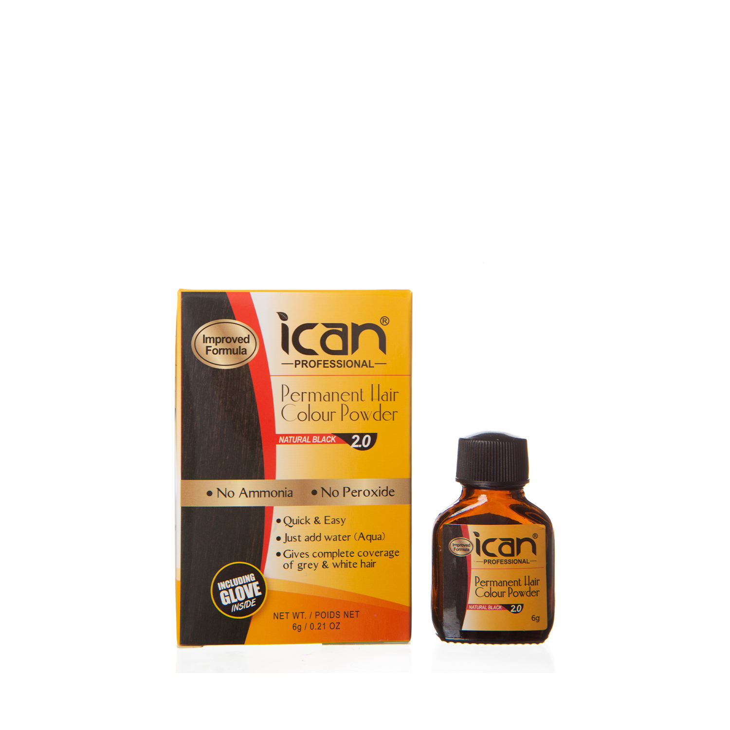 Permanent Hair Color Powder - Natural Black