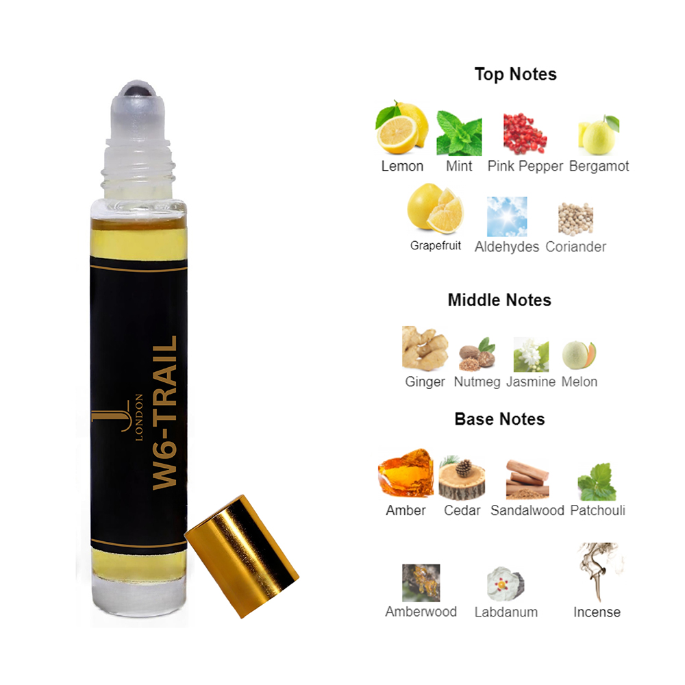 ATTAR OIL: Unisex Perfume Oil | Non-Alcoholic & Vegan Ittar Roll-On Perfume, 10ml - Inspired by Blue de Chanel (W6-TRAIL) - Image 3