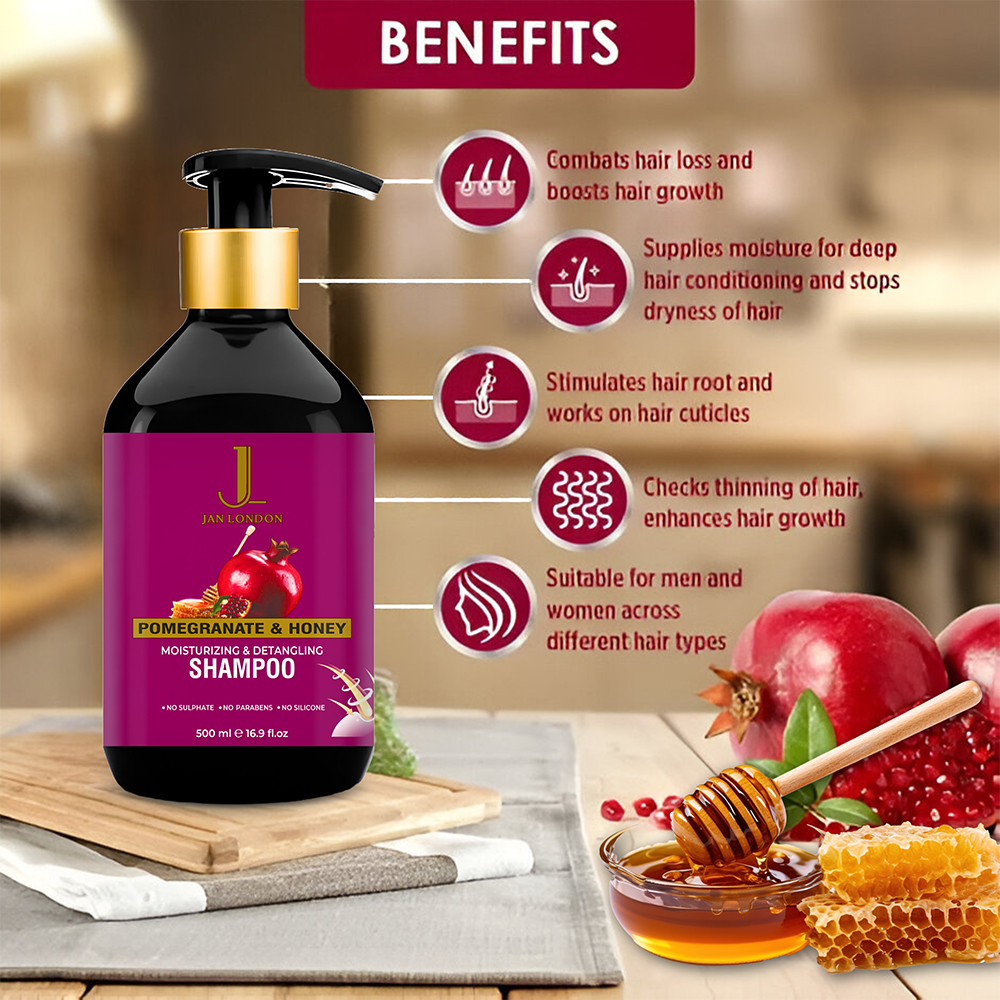 Pomegranate & Honey Shampoo - 500ml - Image 4