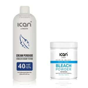 Cream Peroxide 40 Vol 12% 250ml + Rapid Blue Powder Bleach (jar)80g Set